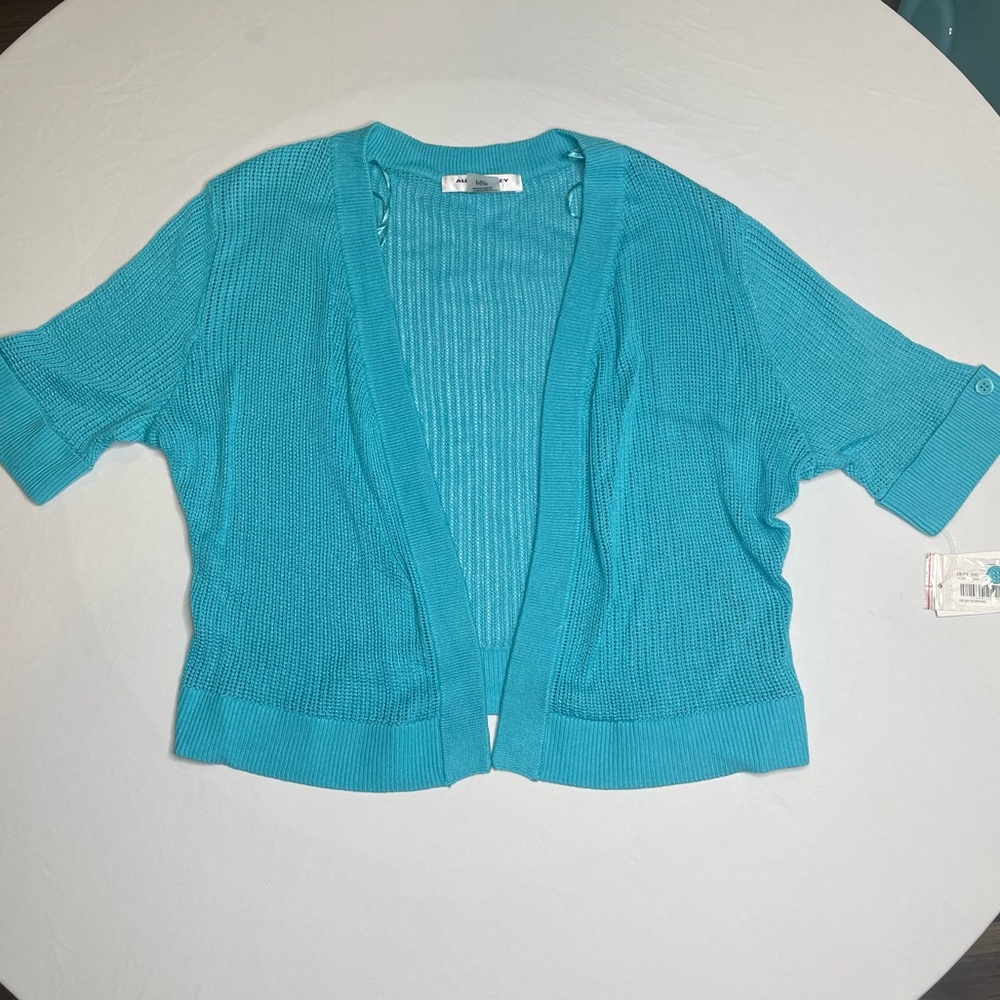 Blue netted cardigan